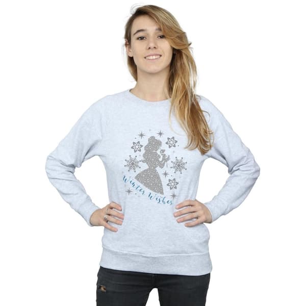 Disney Princess Womens/Ladies Belle Winter Silhouette Sweatshirt