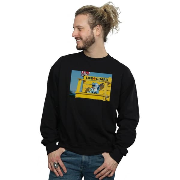 Disney Mens Lilo And Stitch Life Guard Sweatshirt