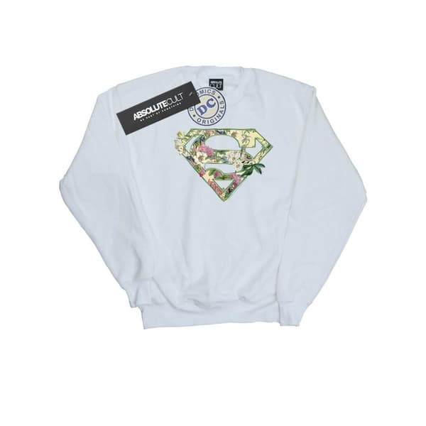 DC Comics Womens/Ladies Supergirl Floral Shield Sweatshirt