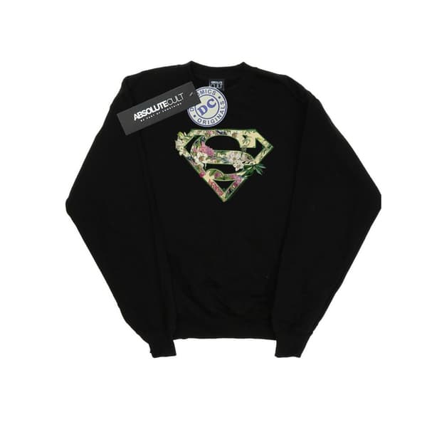 DC Comics Womens/Ladies Supergirl Floral Shield Sweatshirt