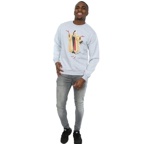 Disney Mens 101 Dalmatiner Classic Cruella De Vil Sweatshirt