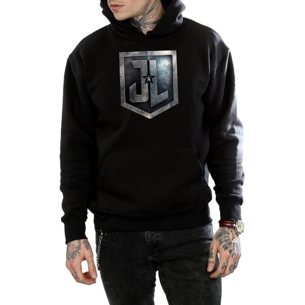 DC Comics Mens Justice League Movie Shield Hoodie