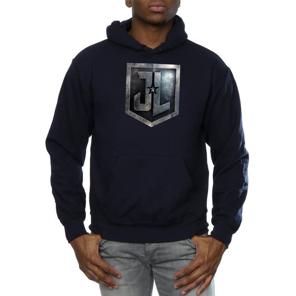 DC Comics Mens Justice League Movie Shield Hoodie
