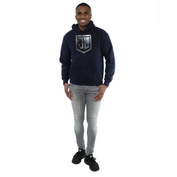 DC Comics Mens Justice League Movie Shield Hoodie