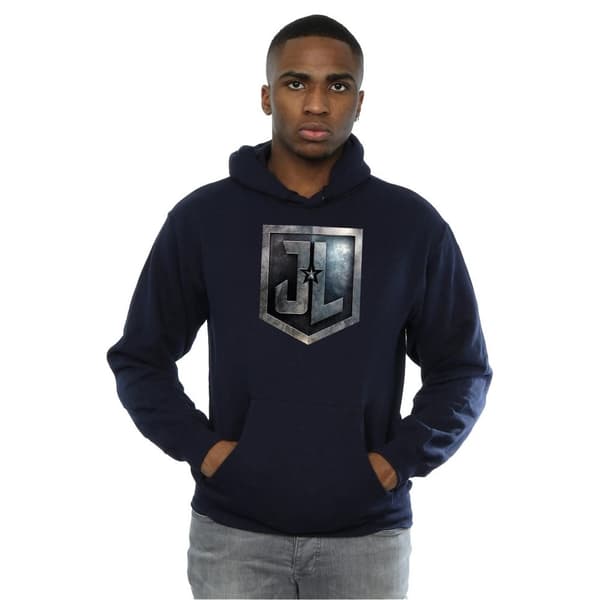 DC Comics Mens Justice League Movie Shield Hoodie
