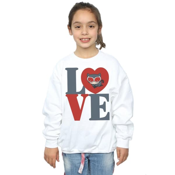 DC Comics Girls Chibi Catwoman Love Sweatshirt