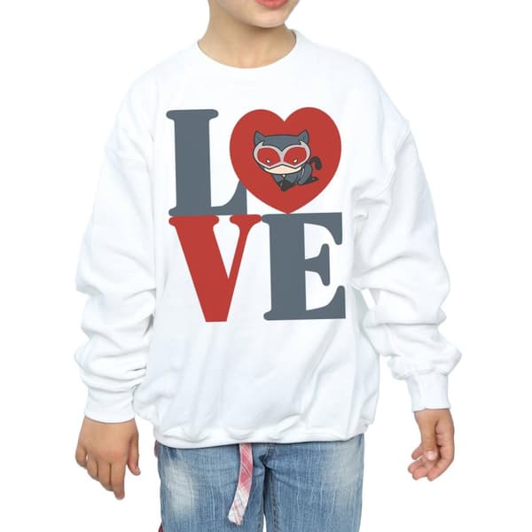 DC Comics Girls Chibi Catwoman Love Sweatshirt