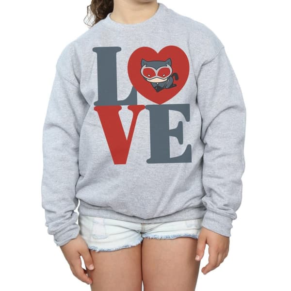 DC Comics Girls Chibi Catwoman Love Sweatshirt