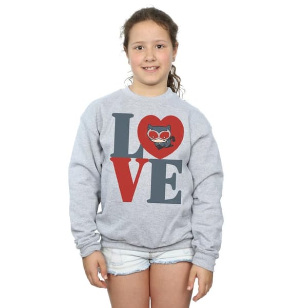 DC Comics Girls Chibi Catwoman Love Sweatshirt