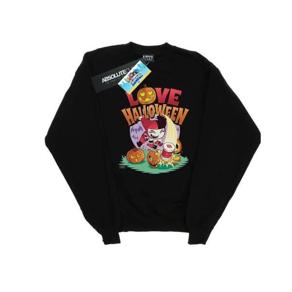 DC Comics Girls Super Friends Harley Quinn Love Halloween Sweatshirt