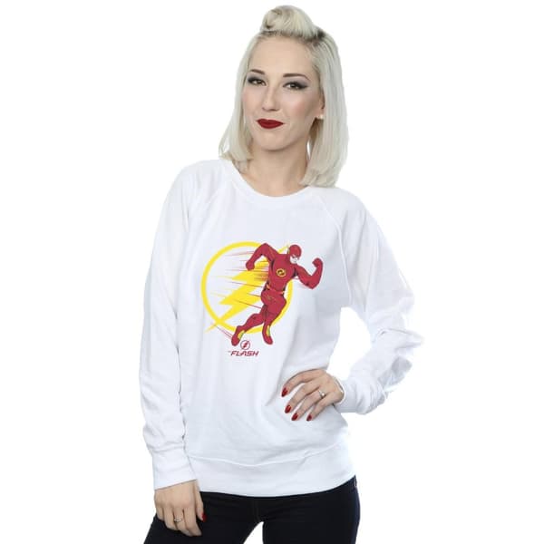 DC Comics Dam/Tjej The Flash Löpning Emblem Sweatshirt