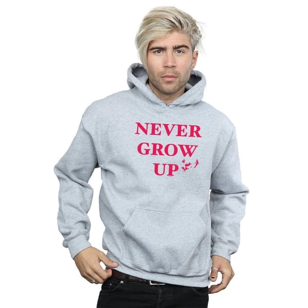Disney Mens Peter Pan Never Grow Up Hoodie