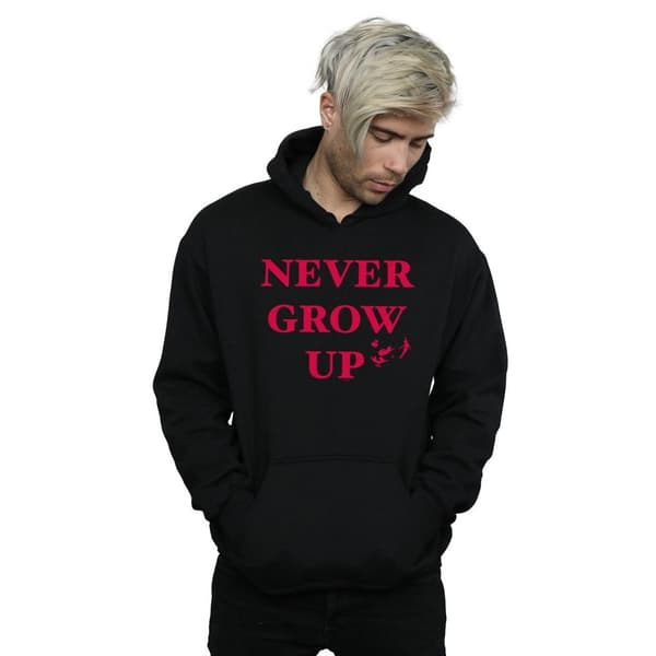 Disney Mens Peter Pan Never Grow Up Hoodie