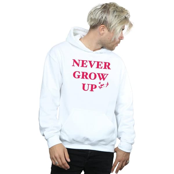 Disney Mens Peter Pan Never Grow Up Hoodie