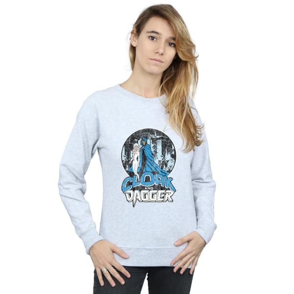 Marvel Dam/Tjej Cloak And Dagger Retro Sweatshirt