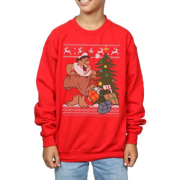 The Flintstones Boys Christmas Fair Isle Sweatshirt