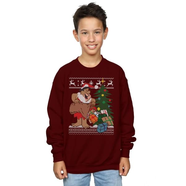 The Flintstones Boys Christmas Fair Isle Sweatshirt