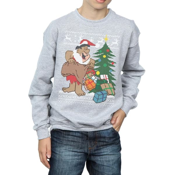 The Flintstones Boys Christmas Fair Isle Sweatshirt