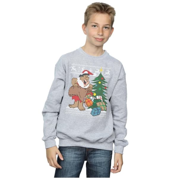 The Flintstones Boys Christmas Fair Isle Sweatshirt