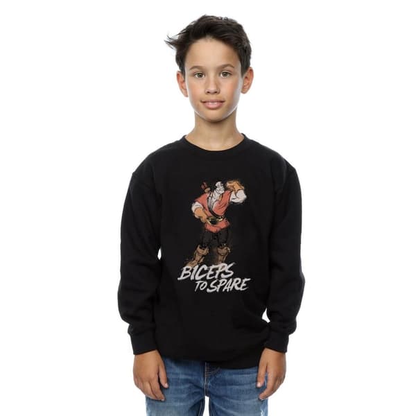 Disney Boys Beauty And The Beast Gaston Biceps To Spare Sweatshirt