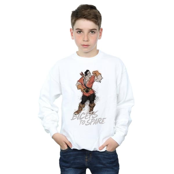Disney Boys Beauty And The Beast Gaston Biceps To Spare Sweatshirt