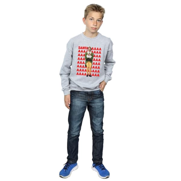 Elf Boys Buddy Santa Scream Sweatshirt
