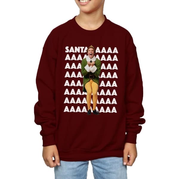 Elf Buddy Santa Scream-tröja för pojkar