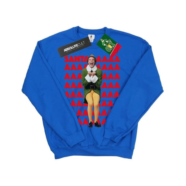 Elf Boys Buddy Santa Scream Sweatshirt