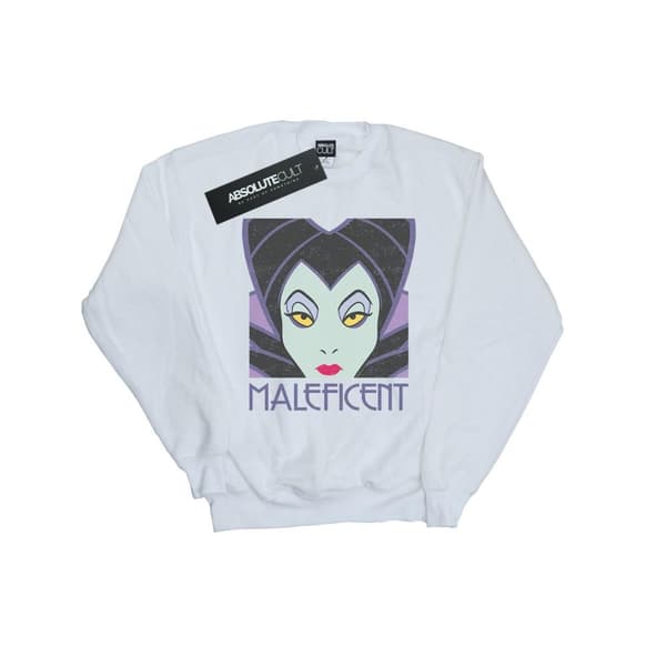 Disney Mens Maleficent Cropped Head Sweatshirt