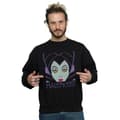 Miniatyrbillede 2 af 5: Disney Mens Maleficent Cropped Head Sweatshirt