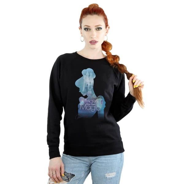 Disney Princess Dam/Tjej Cinderella Sweatshirt med fylld silhuett