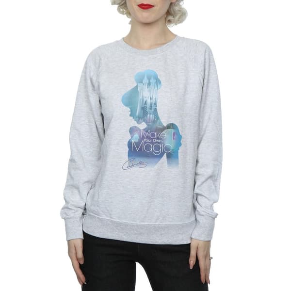 Disney Princess Dam/Tjej Cinderella Sweatshirt med fylld silhuett