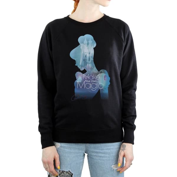 Disney Princess Dam/Tjej Cinderella Sweatshirt med fylld silhuett