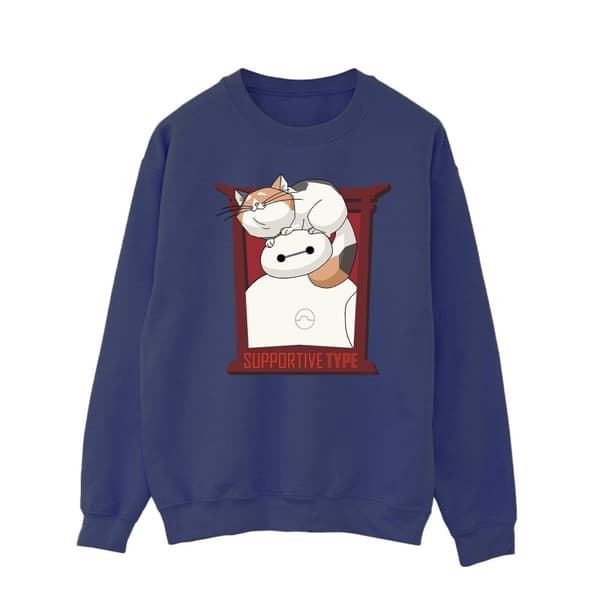 Disney Big Hero 6 Baymax Frame Support-tröja för män Navy Blue 4XL