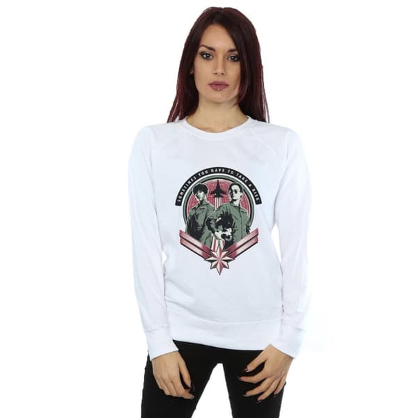 Marvel Womens/Ladies Captain Marvel Take A Risk Sweatshirt