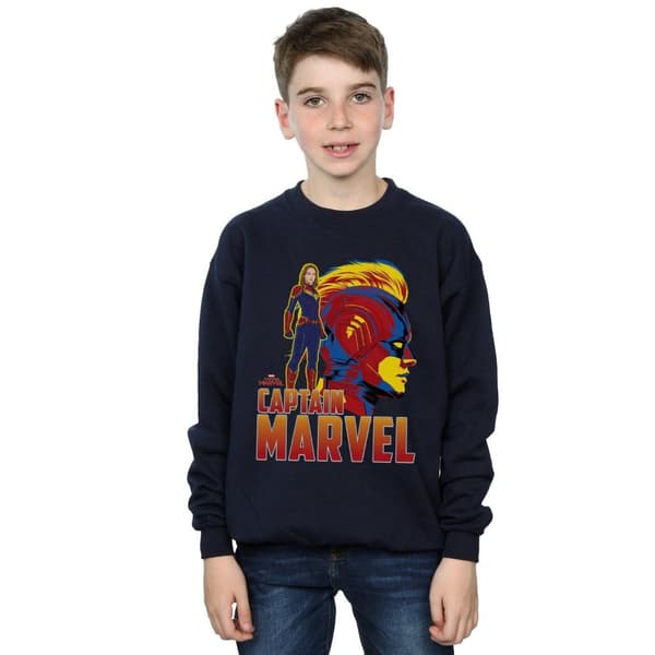 Marvel Boys Captain Marvel Character Sweatshirt