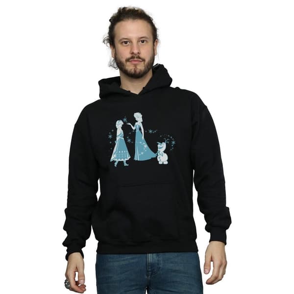 Disney Mens Frozen Magic Snowflakes Hoodie