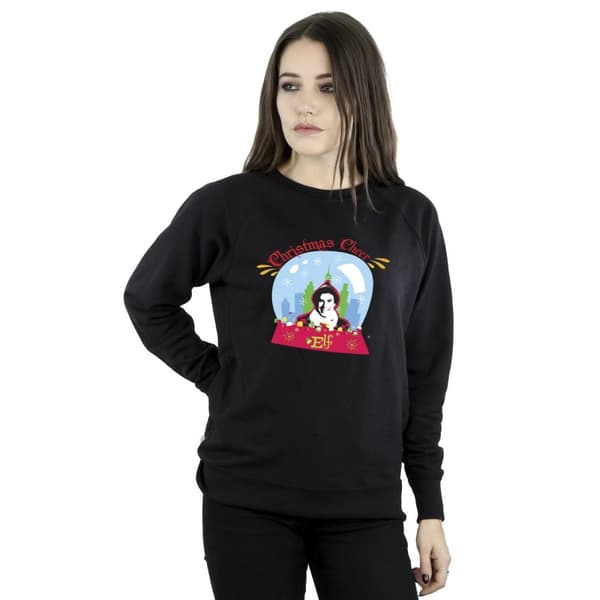 Elf Sweatshirt med snöglobe och julmotiv för kvinnor/damer