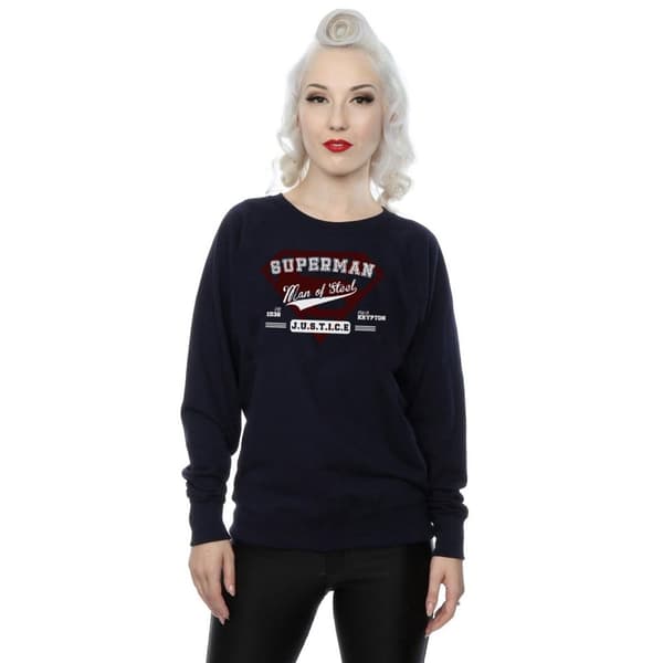 DC Comics Womens/Ladies Superman Man Of Steel Sweatshirt