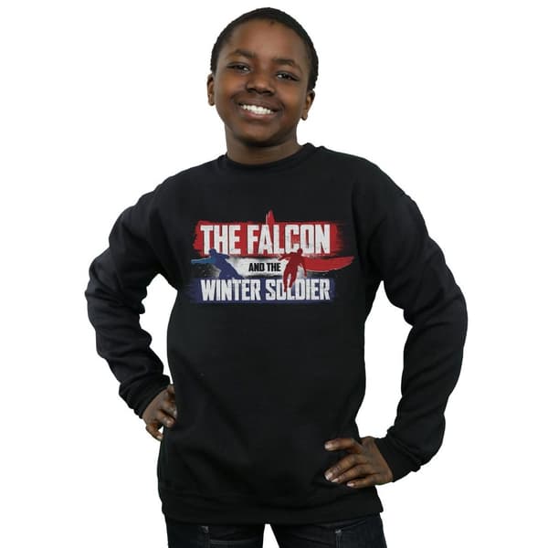 Marvel Boys The Falcon And The Winter Soldier Action Logo Sweatshirt