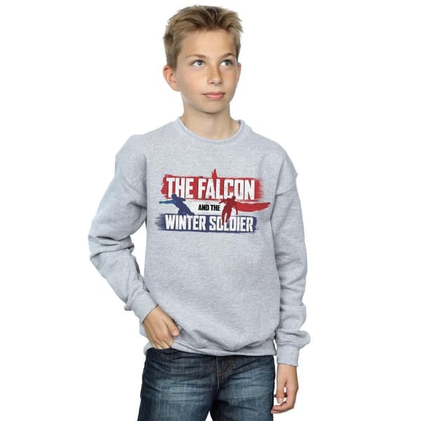 Marvel Boys The Falcon And The Winter Soldier Action Logo Sweatshirt