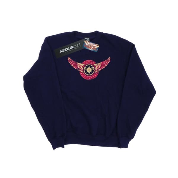 Marvel Girls Captain Marvel Wings Patch Sweatshirt