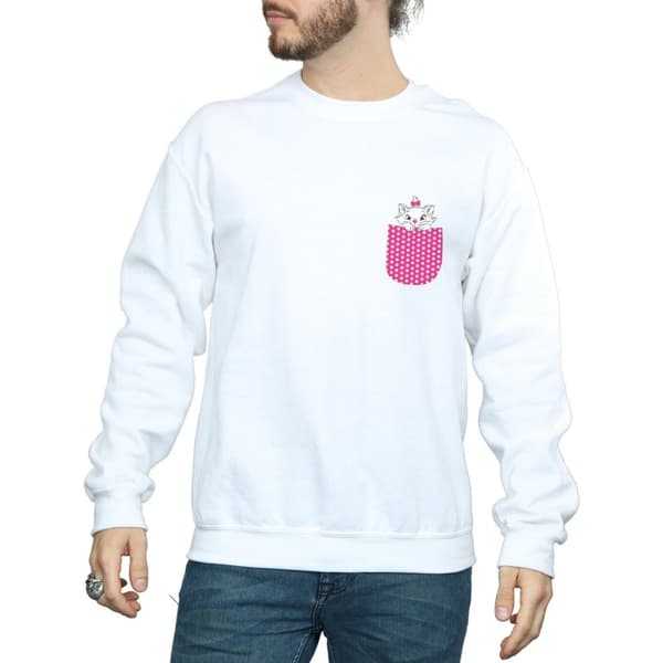 Disney Mens Aristocats Marie Chest Sweatshirt