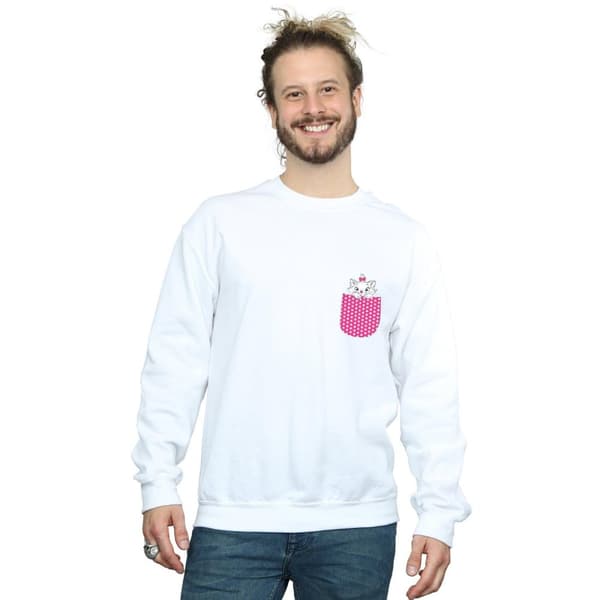 Disney Mens Aristocats Marie Chest Sweatshirt