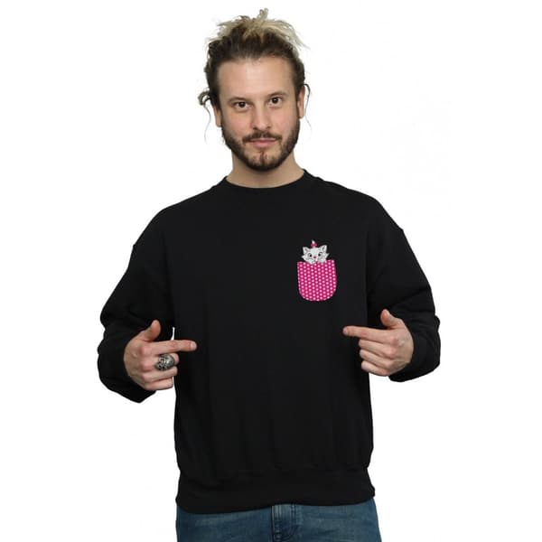Disney Mens Aristocats Marie Chest Sweatshirt