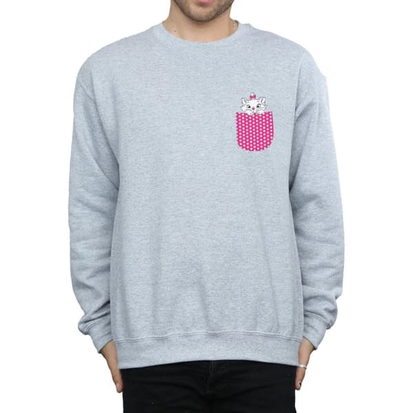 Disney Mens Aristocats Marie Chest Sweatshirt