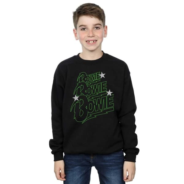 David Bowie Pojkar Multiple Neon Logo Sweatshirt