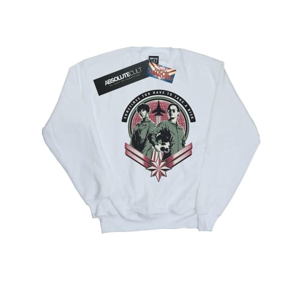 Marvel Girls Captain Marvel Take A Risk Sweatshirt