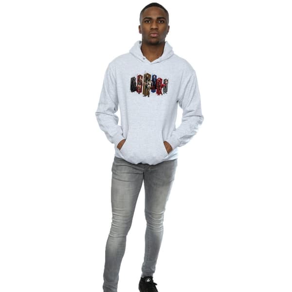 DC Comics Mens Justice League Movie Team Hexagons Hoodie