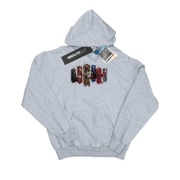DC Comics Mens Justice League Movie Team Hexagons Hoodie